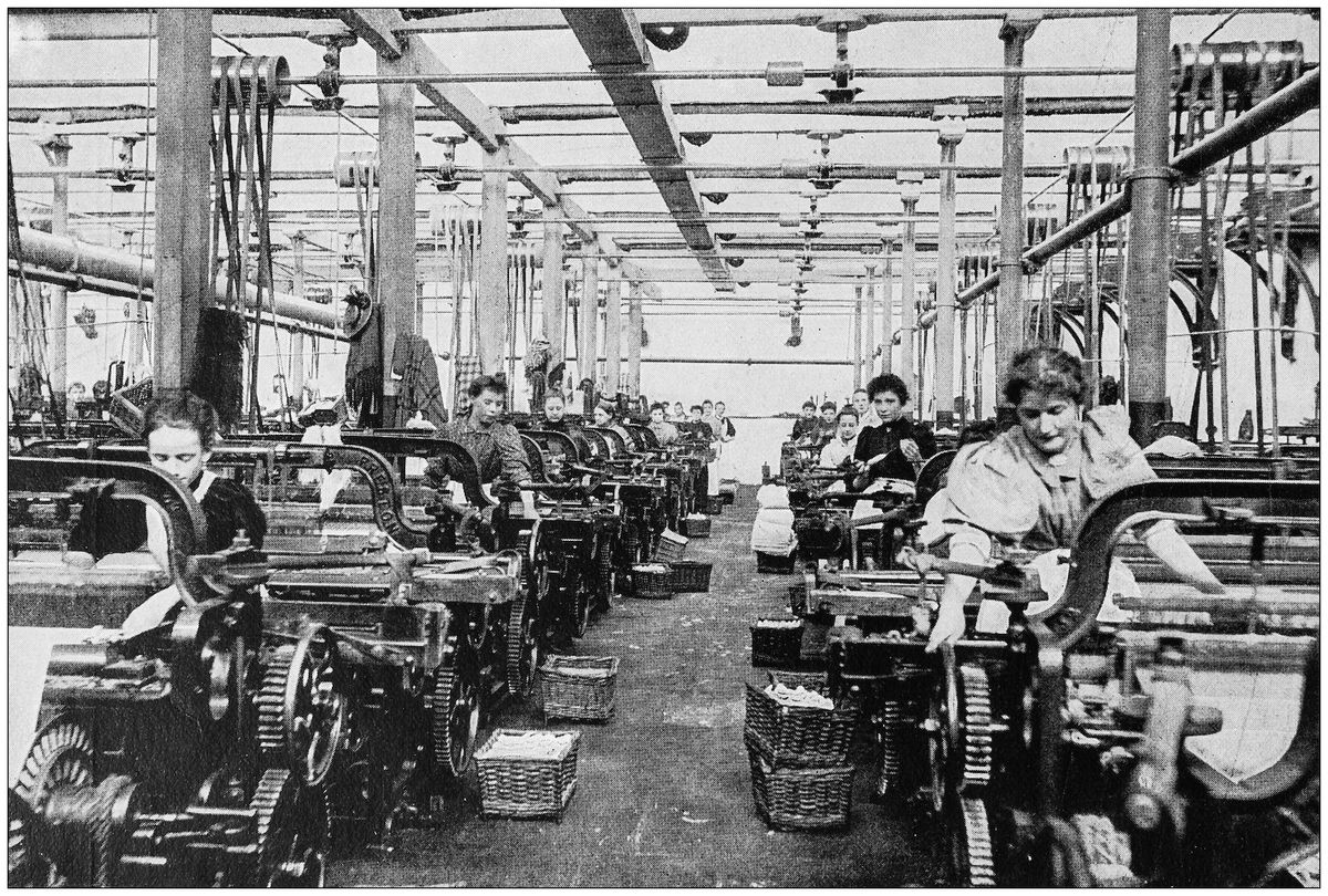 Lancashire cotton mill during the Industrial Age